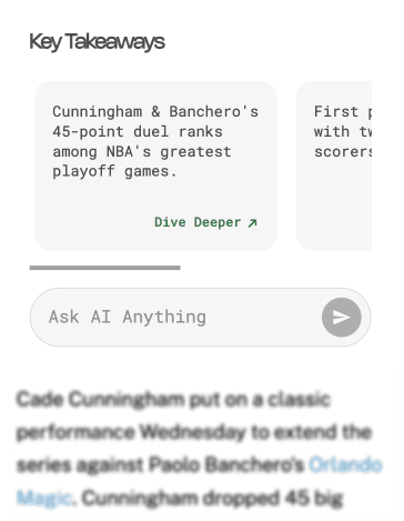Key Takeaways Embed placement preview