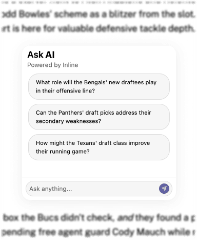 Multi Question Embed placement preview