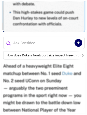 Search Embed placement preview