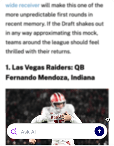 Search FAB placement preview